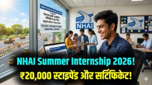 छात्रों के लिए सुनहरा मौका! NHAI में समर इंटर्नशिप के लिए आवेदन शुरू; ₹20,000 स्टाइपेंड के साथ सर्टिफिकेट पाने का मौका