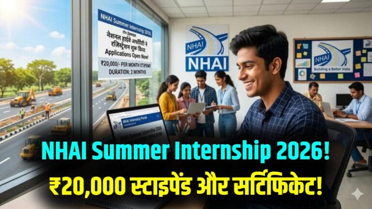 छात्रों के लिए सुनहरा मौका! NHAI में समर इंटर्नशिप के लिए आवेदन शुरू; ₹20,000 स्टाइपेंड के साथ सर्टिफिकेट पाने का मौका