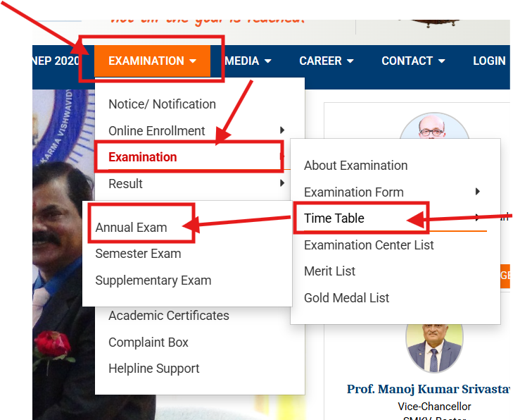 Bastar University Exam Schedule 2026