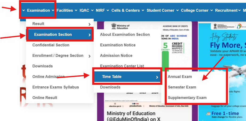 PRSU Time Table 2026 PDF Download
