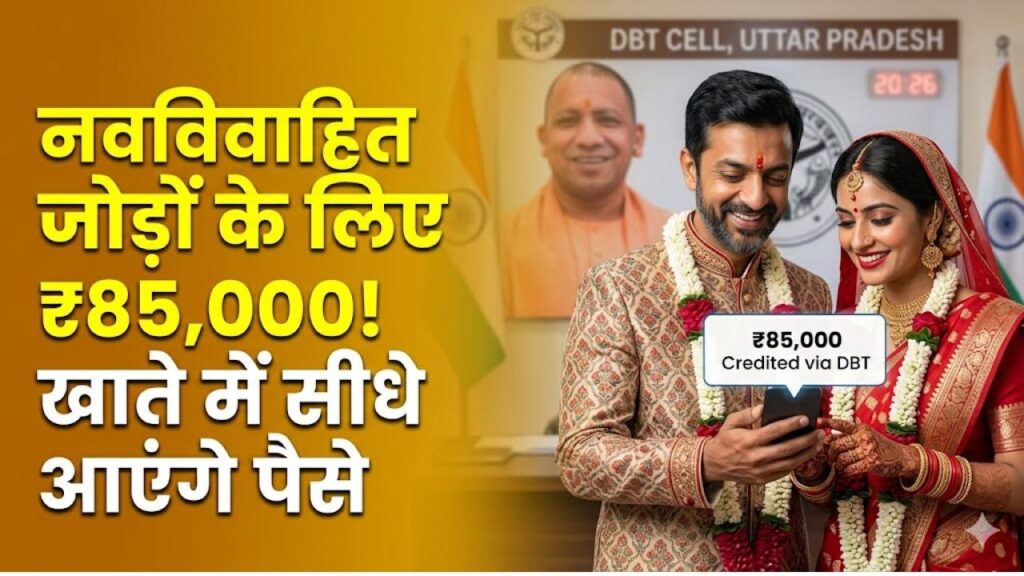 नवविवाहित जोड़ों की मौज! सीधे खाते में आएंगे ₹85,000; योगी सरकार की इस योजना से मिलेगी बड़ी आर्थिक मदद, जानें पात्रता 1 नवविवाहित जोड़ों की मौज! सीधे खाते में आएंगे ₹85,000; योगी सरकार की इस योजना से मिलेगी बड़ी आर्थिक मदद, जानें पात्रता